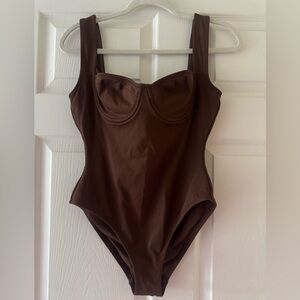 SKIMS Brown Swimsuit
